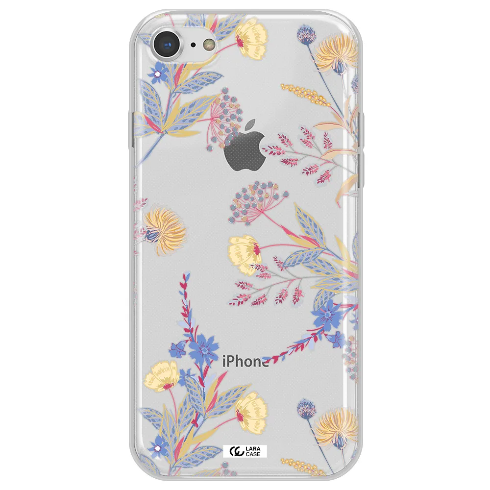 Pastel Fall Flowers Apple iPhone 7 Clear TPU Case