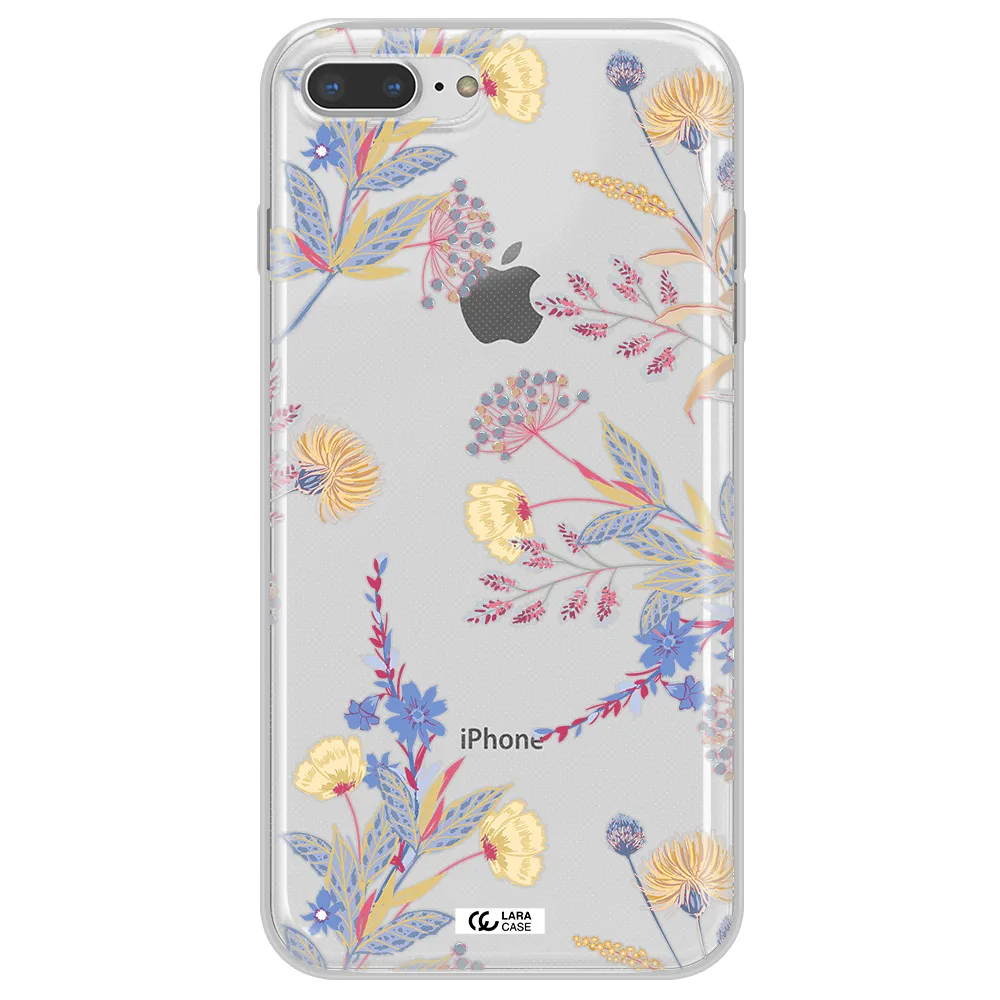 Pastel Fall Flowers Apple iPhone 7 plus Clear TPU Case