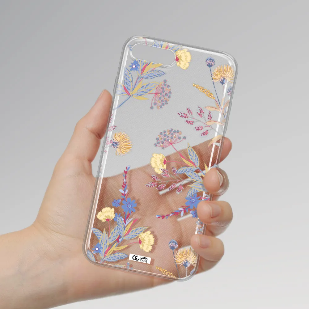 Pastel Fall Flowers Apple iPhone 7 plus Clear TPU Case