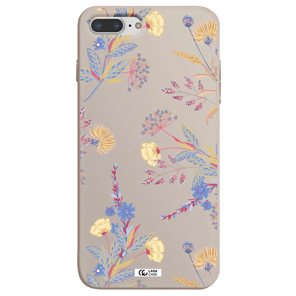 Pastel Fall Flowers Apple iPhone 7 plus Silicone Stone Case