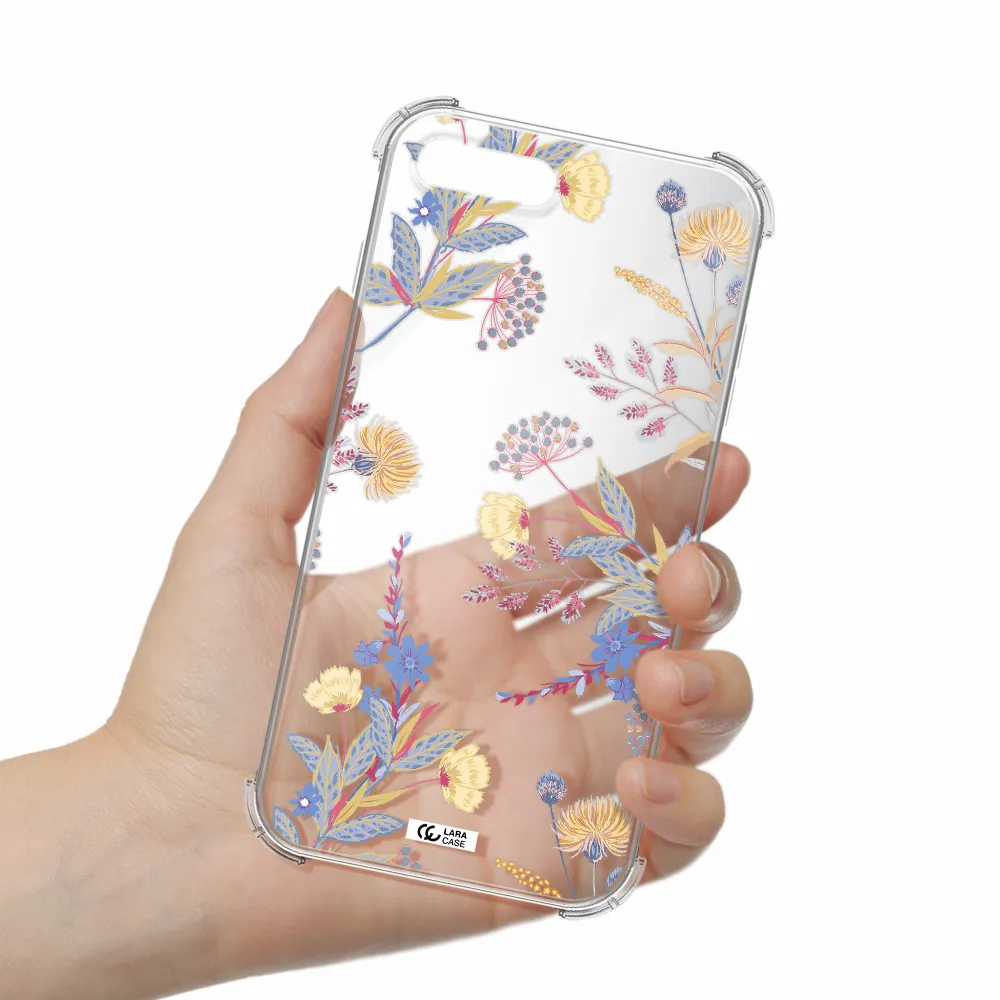 Pastel Fall Flowers Apple iPhone 8 plus Clear PC Case