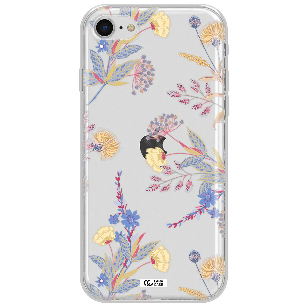 Pastel Fall Flowers Apple Iphone Se 2020 Clear Tpu Case