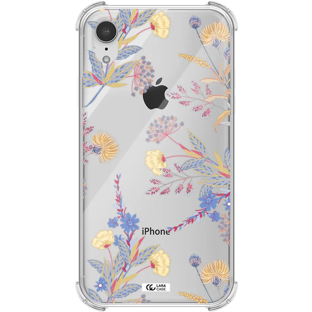 Pastel Fall Flowers Apple iPhone XR Clear PC Case
