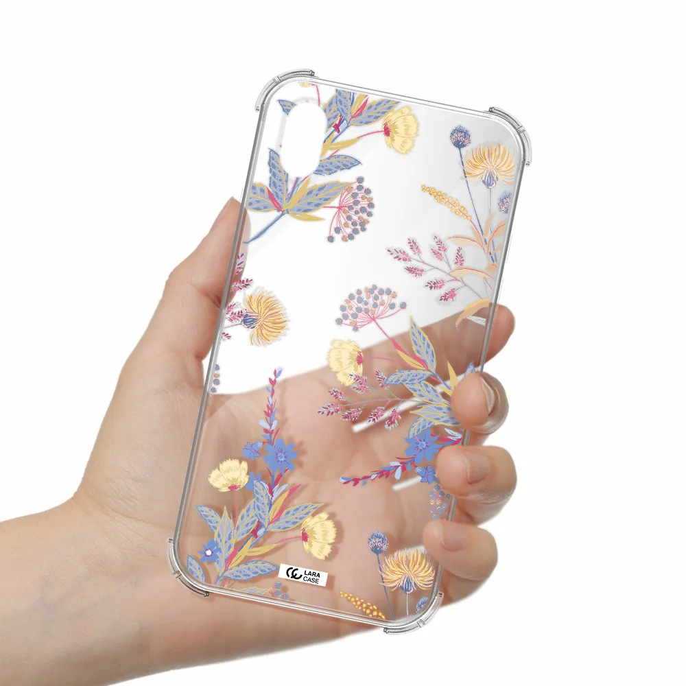 Pastel Fall Flowers Apple iPhone XR Clear PC Case
