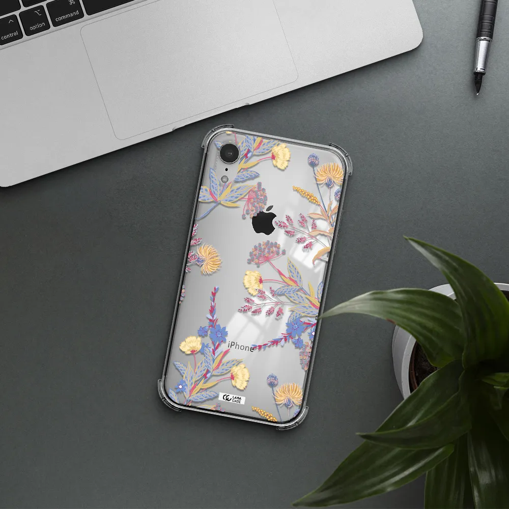 Pastel Fall Flowers Apple iPhone XR Clear PC Case