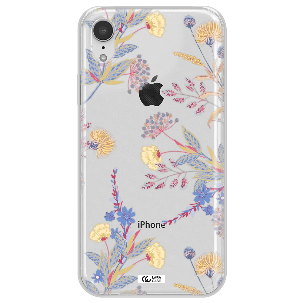 Pastel Fall Flowers Apple iPhone XR Clear TPU Case