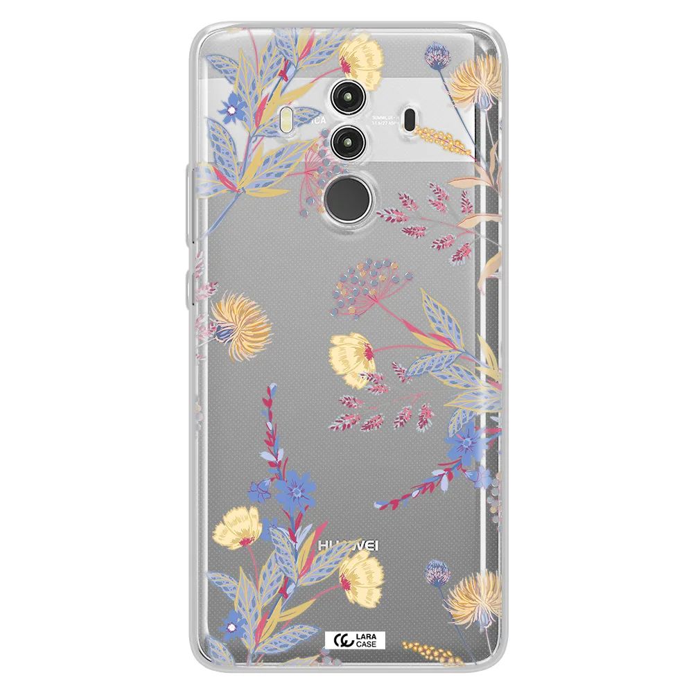 Pastel Fall Flowers Huawei Mate 10 Clear TPU Case