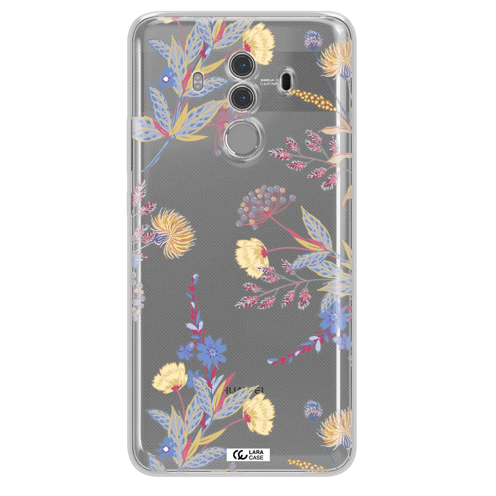 Pastel Fall Flowers Huawei Mate 10 Pro Clear TPU Case