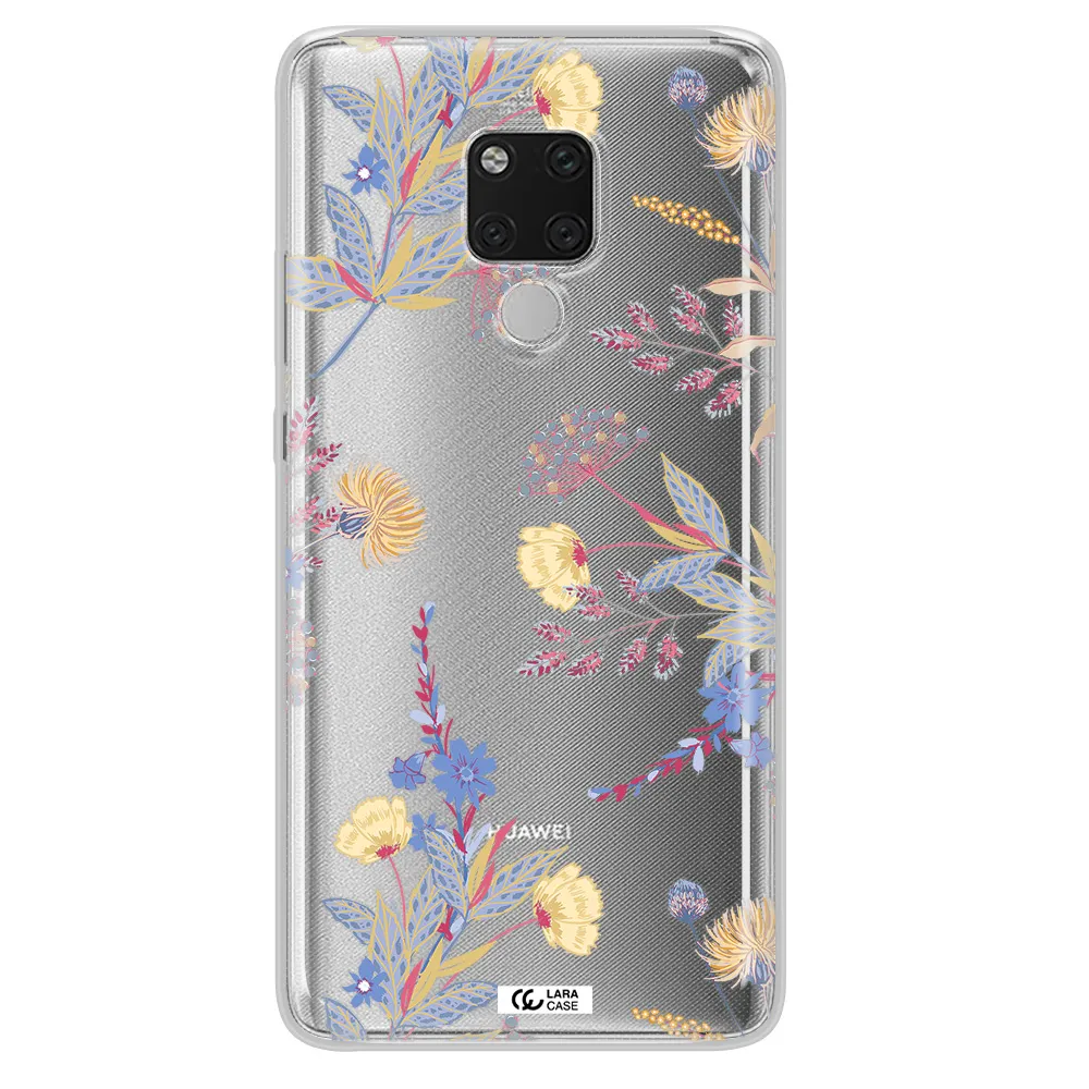 Pastel Fall Flowers Huawei Mate 20X Clear TPU Case