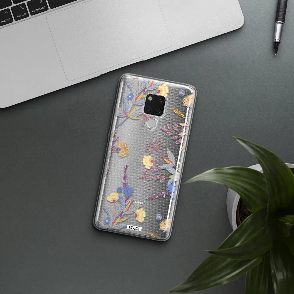 Pastel Fall Flowers Huawei Mate 20X Clear TPU Case