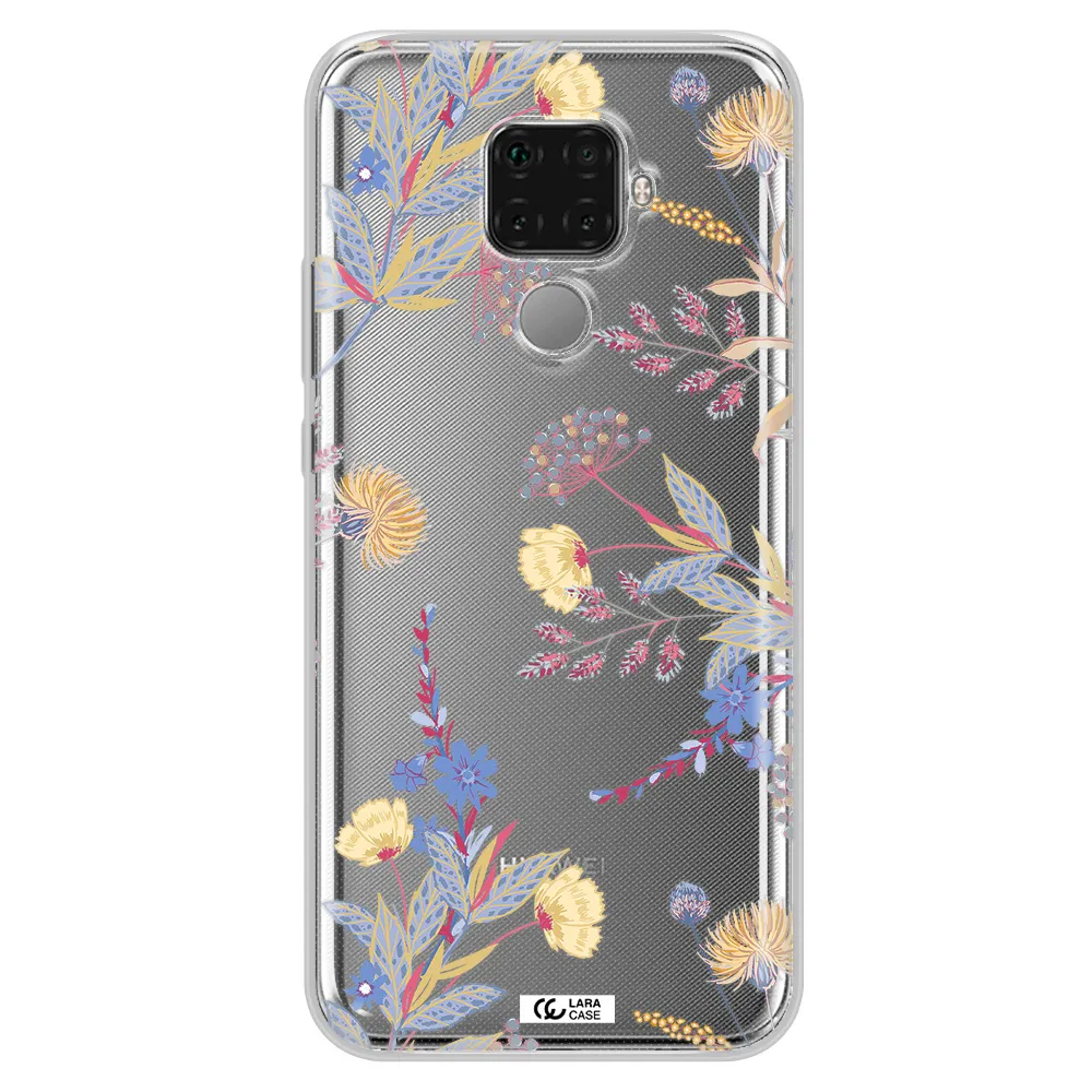 Pastel Fall Flowers Huawei Mate 30 Lite Clear TPU Case