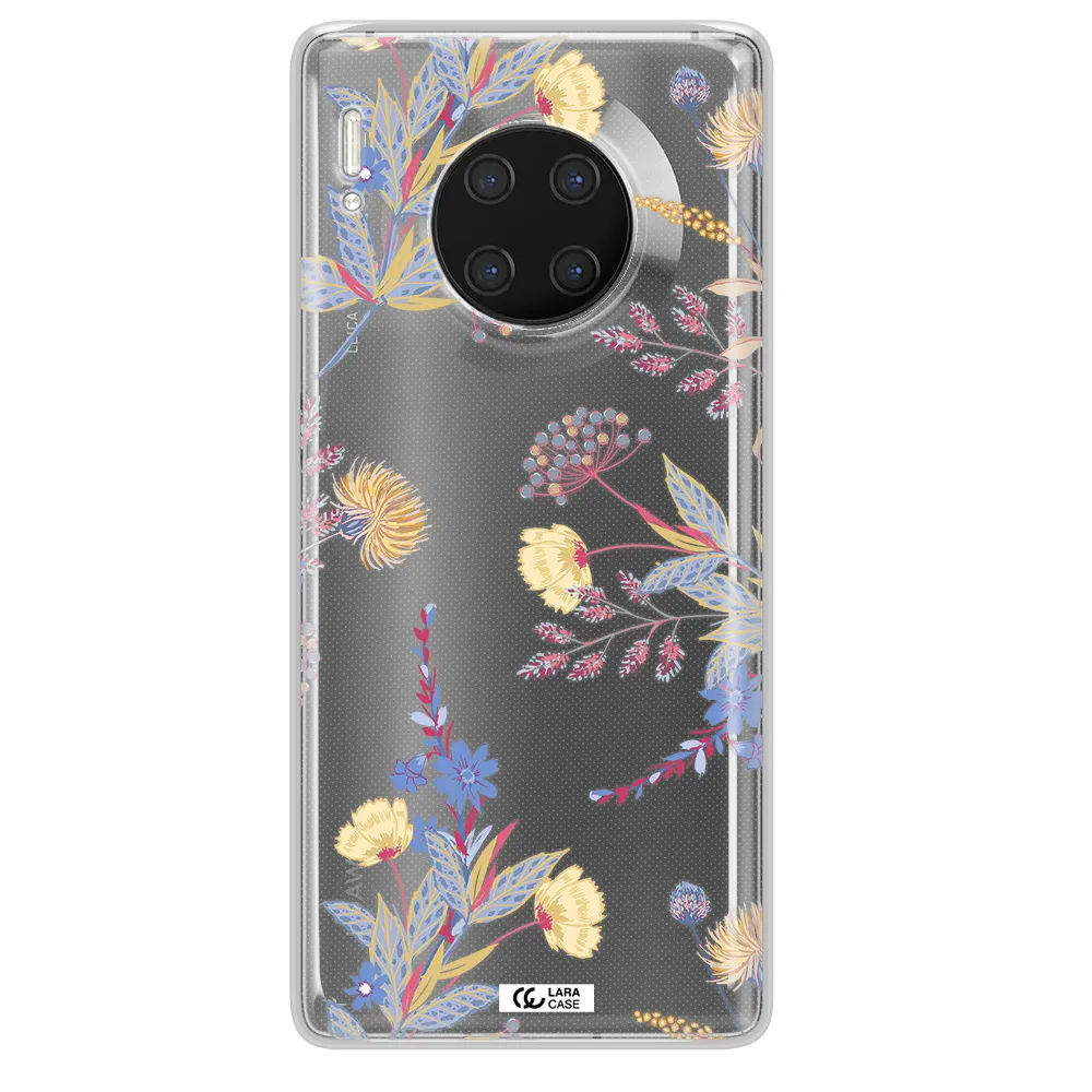 Pastel Fall Flowers Huawei Mate 30 Pro Clear TPU Case