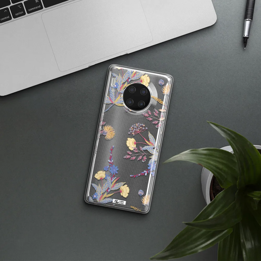 Pastel Fall Flowers Huawei Mate 30 Pro Clear TPU Case