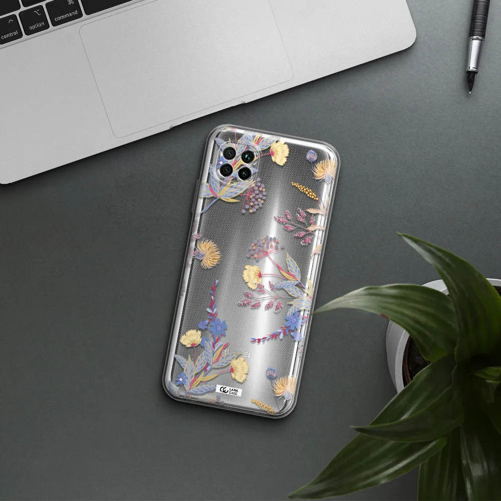 Pastel Fall Flowers Huawei Nova 7I Clear Tpu Case