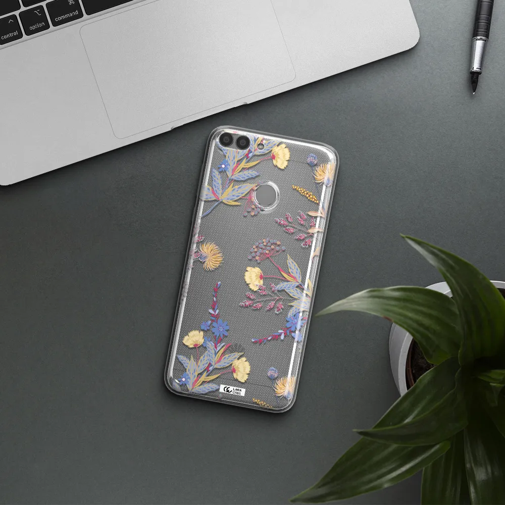 Pastel Fall Flowers Huawei P Smart 2017 Clear TPU Case