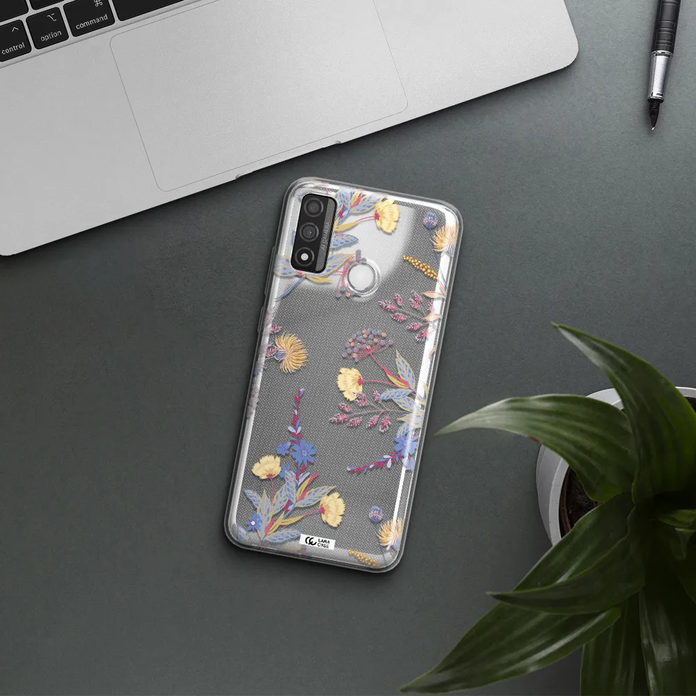 Pastel Fall Flowers Huawei P Smart 2020 Clear TPU Case