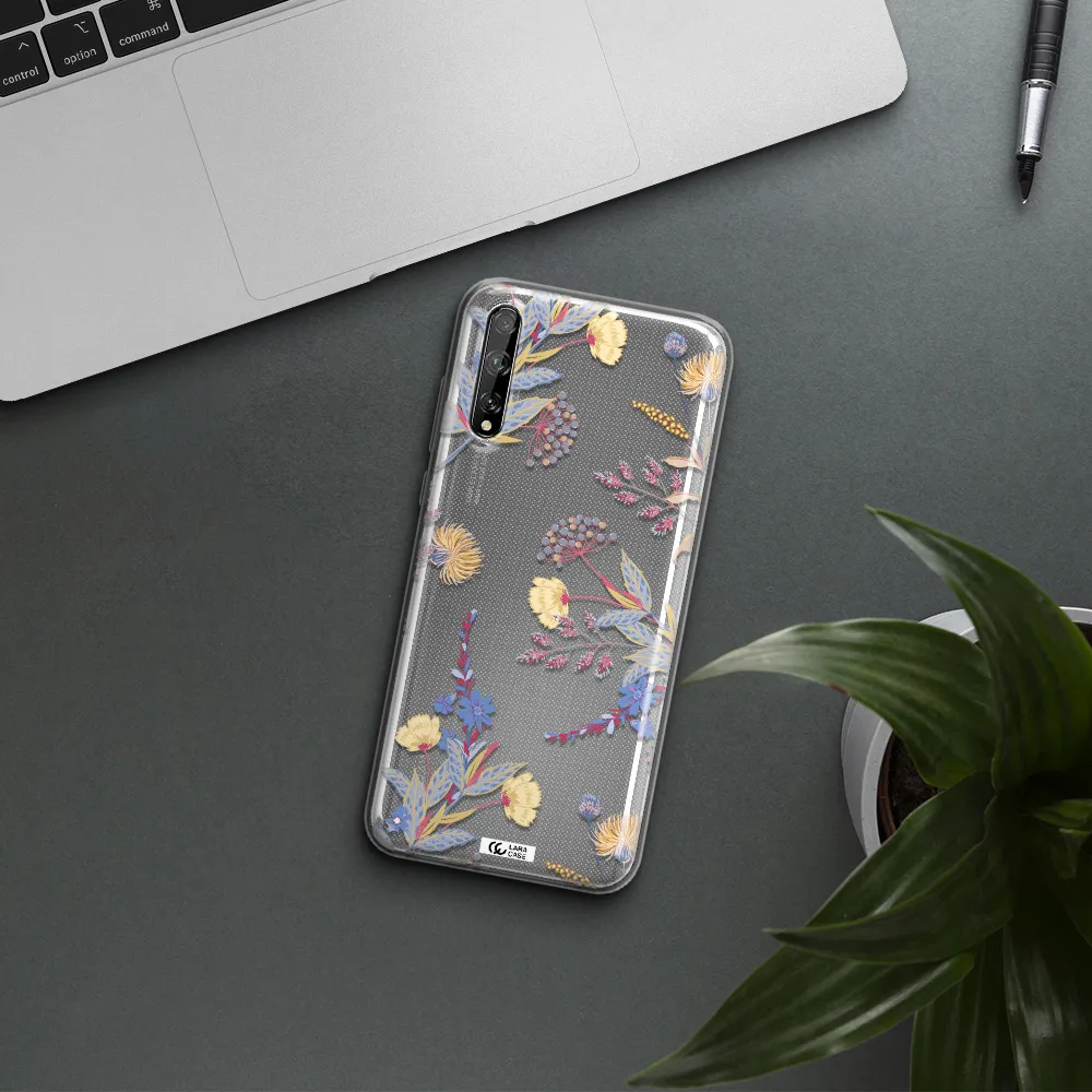 Pastel Fall Flowers Huawei P Smart S Clear TPU Case