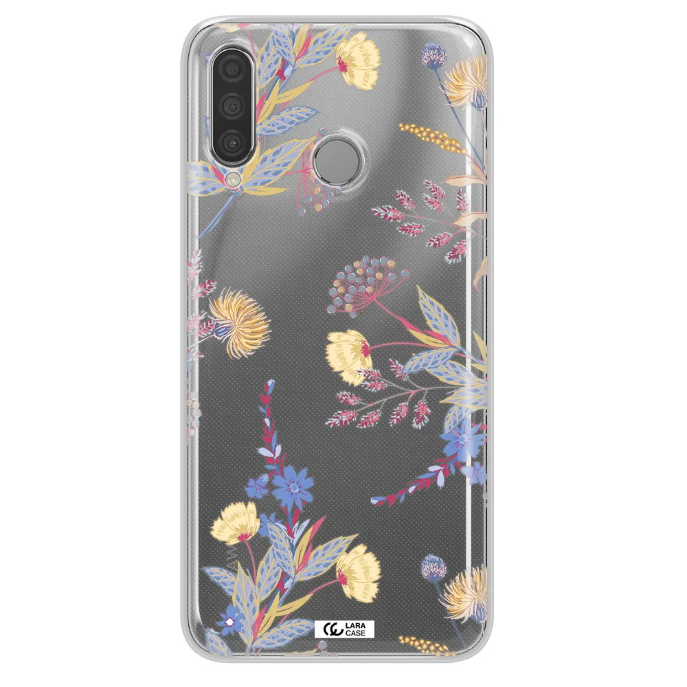 Pastel Fall Flowers Huawei P30 Lite Clear TPU Case