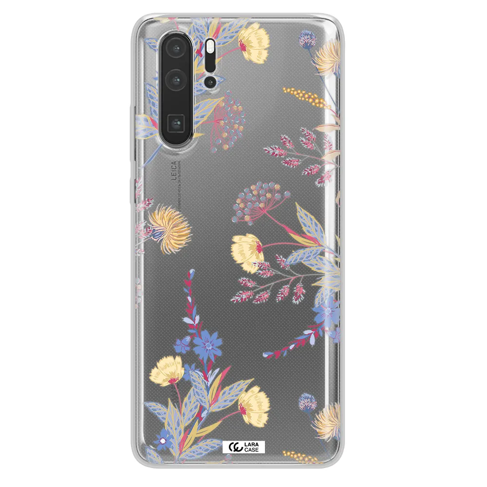 Pastel Fall Flowers Huawei P30 Pro Clear TPU Case