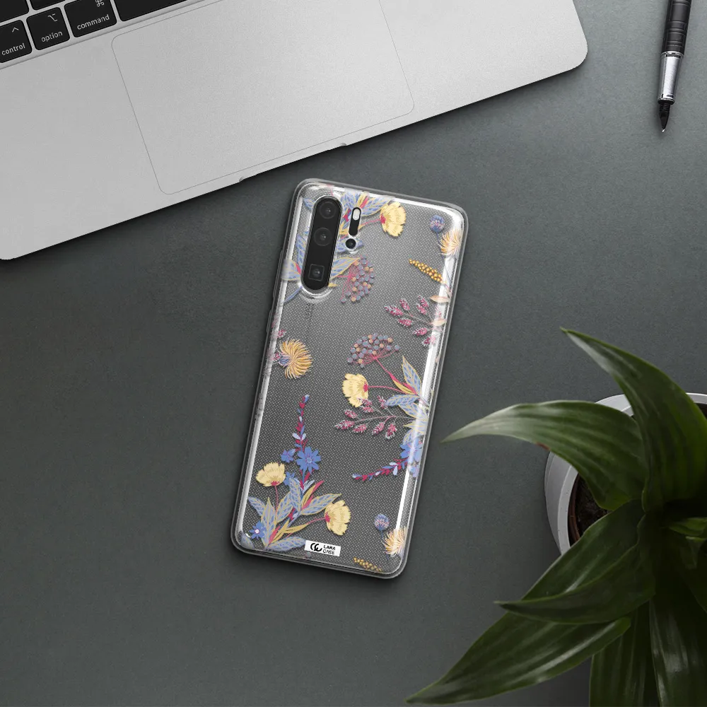 Pastel Fall Flowers Huawei P30 Pro Clear TPU Case