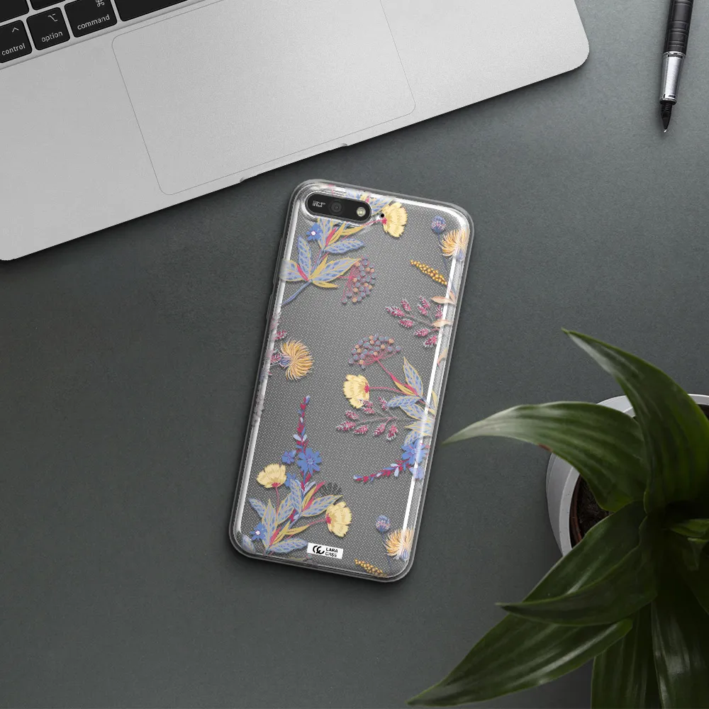 Pastel Fall Flowers Huawei Y6 2018 Clear TPU Case