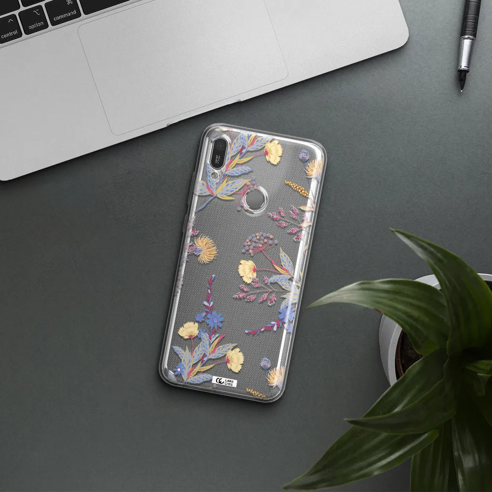 Pastel Fall Flowers Huawei Y6 2019 Clear TPU Case