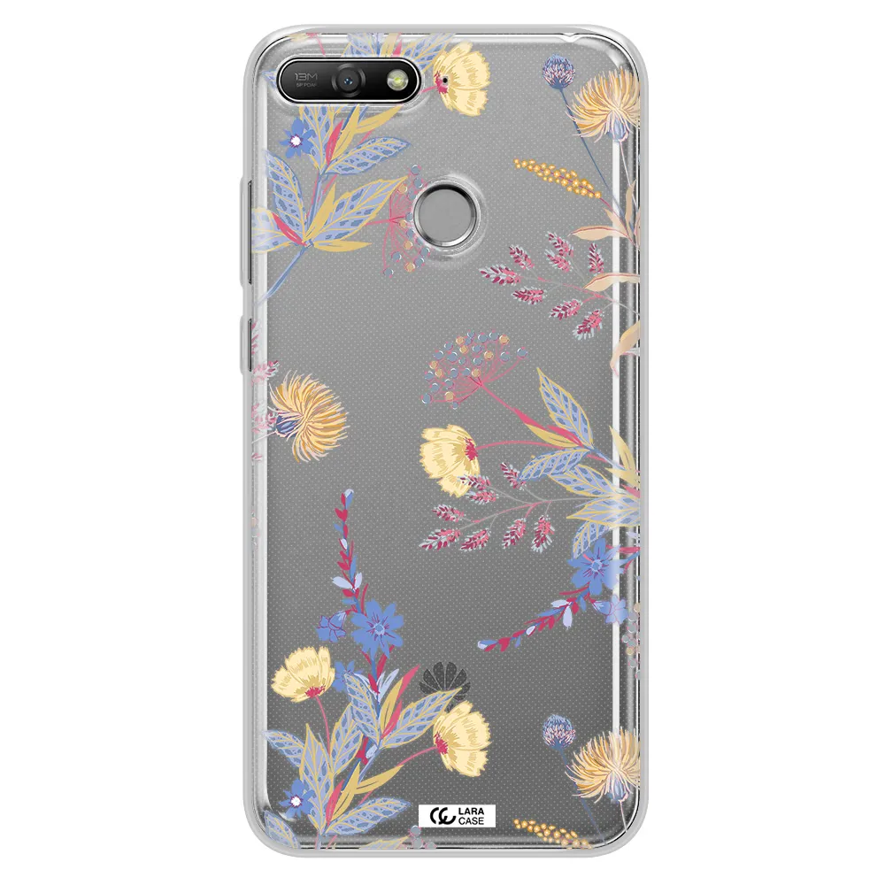 Pastel Fall Flowers Huawei Y6 Prime 2018 Clear TPU Case