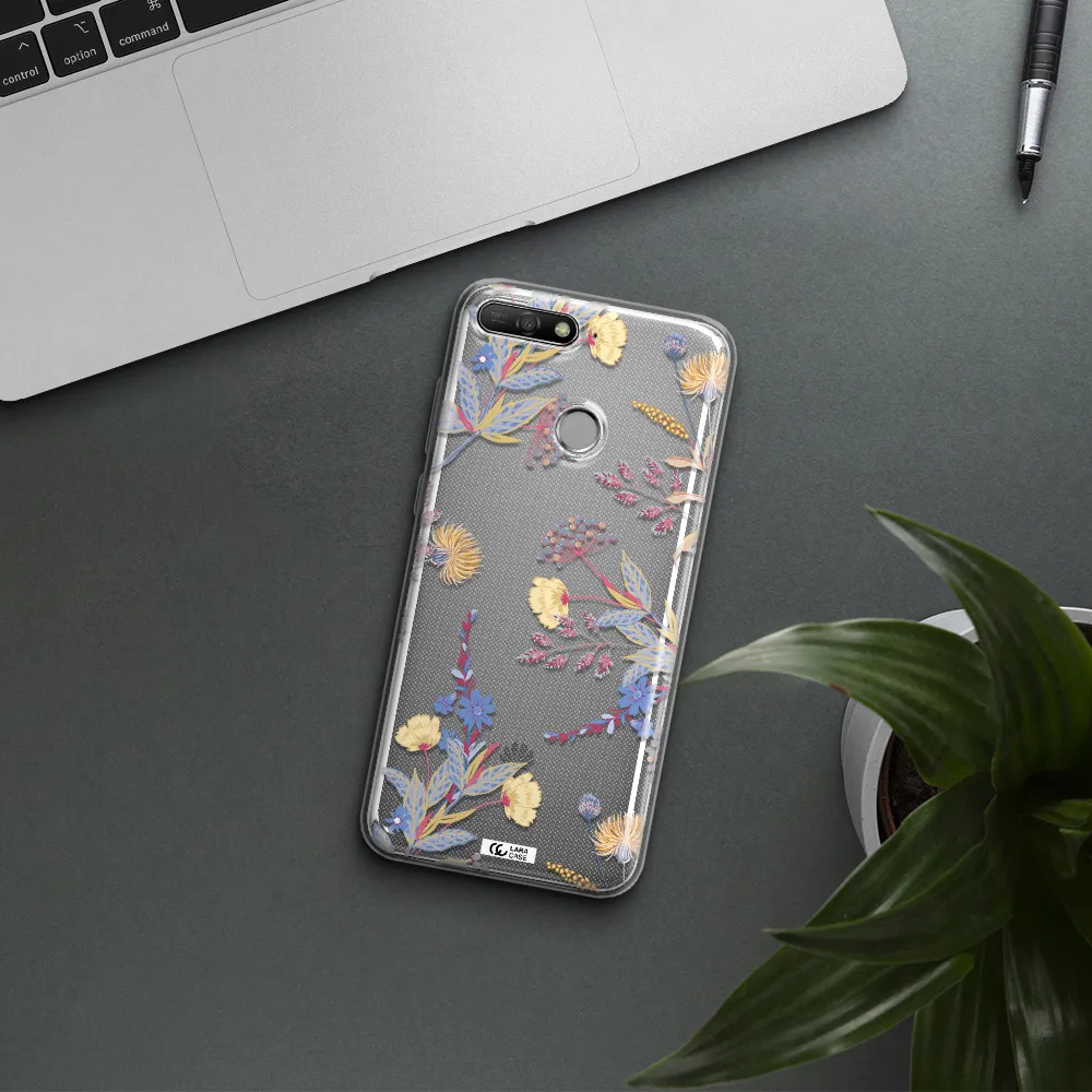 Pastel Fall Flowers Huawei Y6 Prime 2018 Clear TPU Case