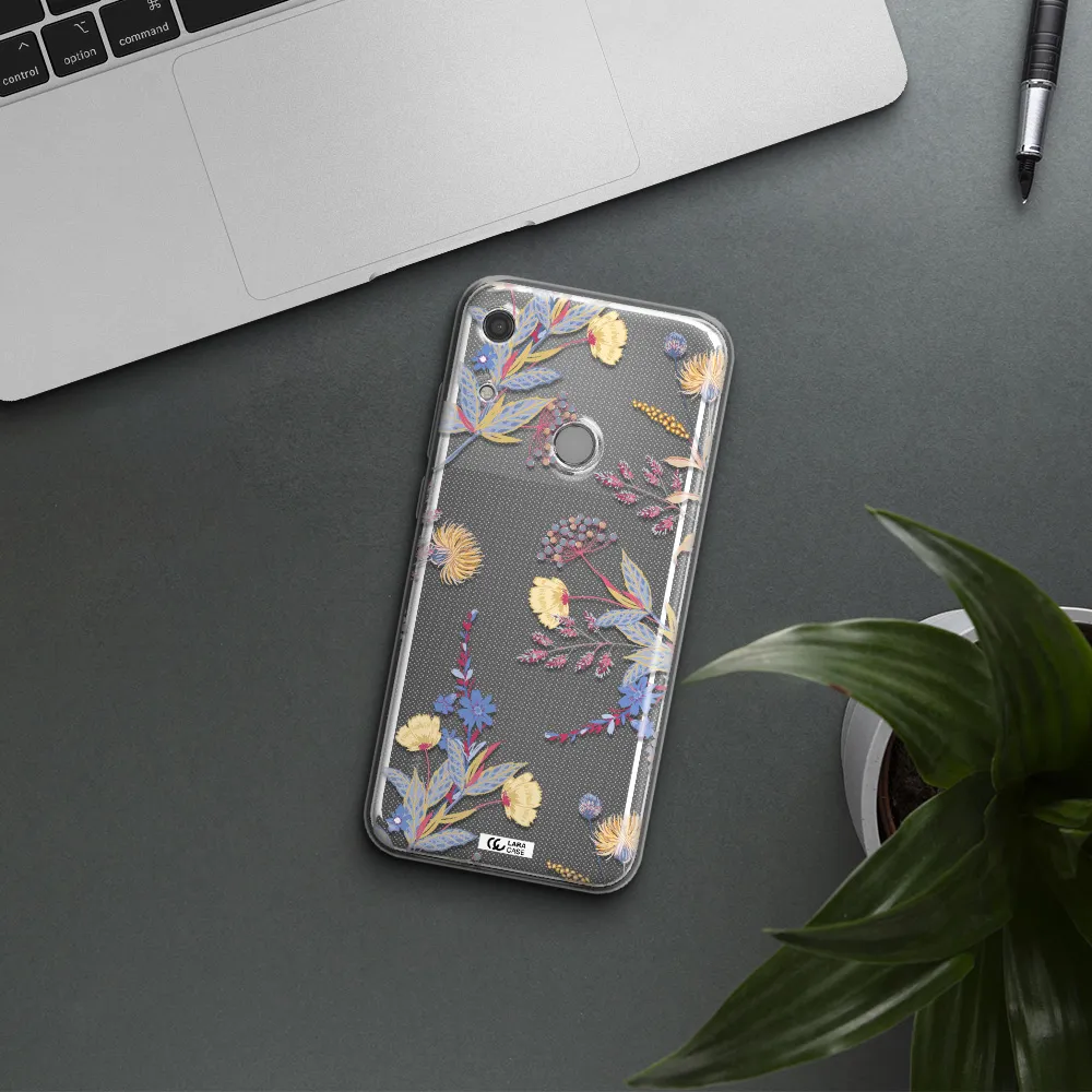 Pastel Fall Flowers Huawei Y6S Clear TPU Case