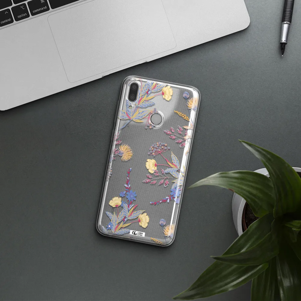 Pastel Fall Flowers Huawei Y9 2019 Clear TPU Case