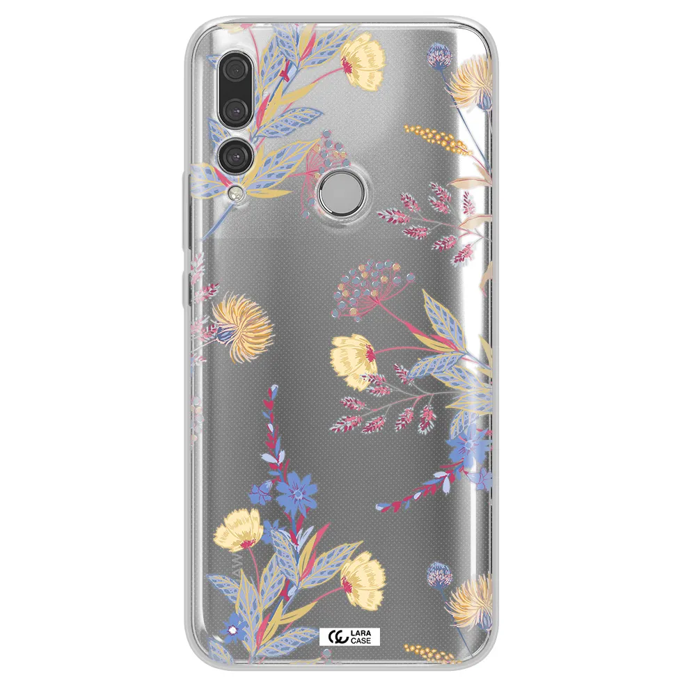 Pastel Fall Flowers Huawei Y9 Prime 2019 Clear TPU Case