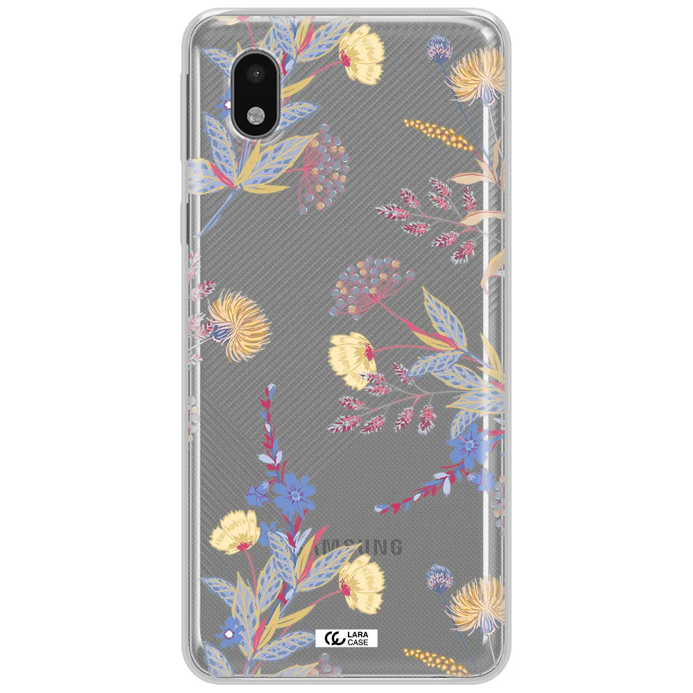 Pastel Fall Flowers Samsung A01 Core Clear Tpu Case
