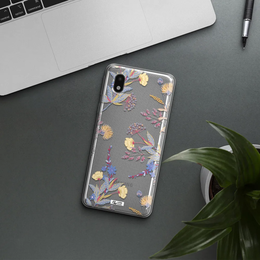 Pastel Fall Flowers Samsung A01 Core Clear Tpu Case