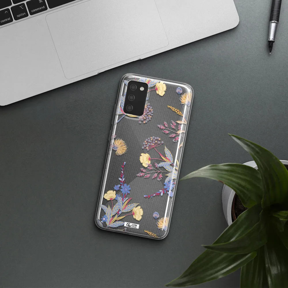 Pastel Fall Flowers Samsung A02S Clear TPU Case