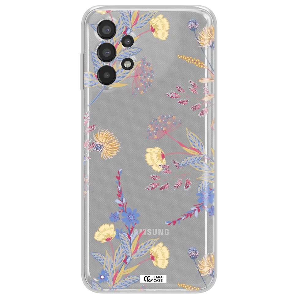 Pastel Fall Flowers Samsung A13 Clear TPU Case