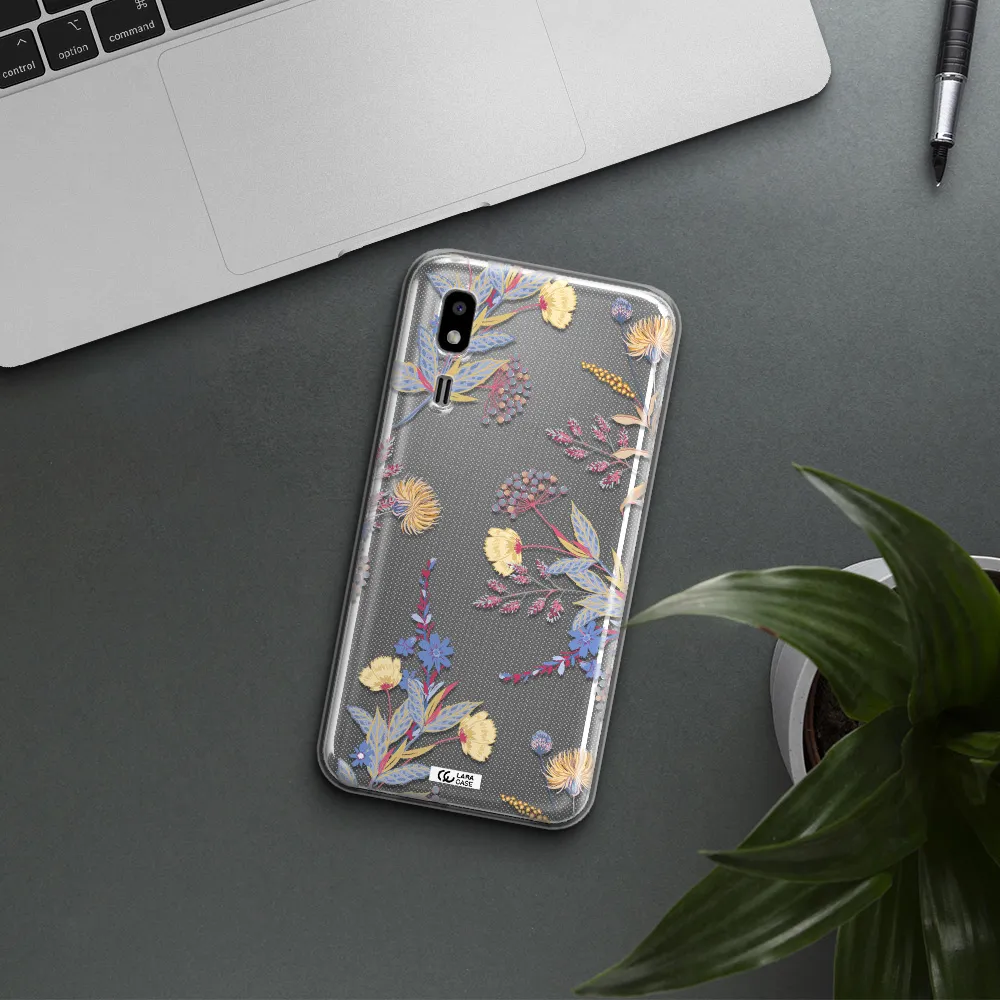 Pastel Fall Flowers Samsung A2 Core Clear TPU Case