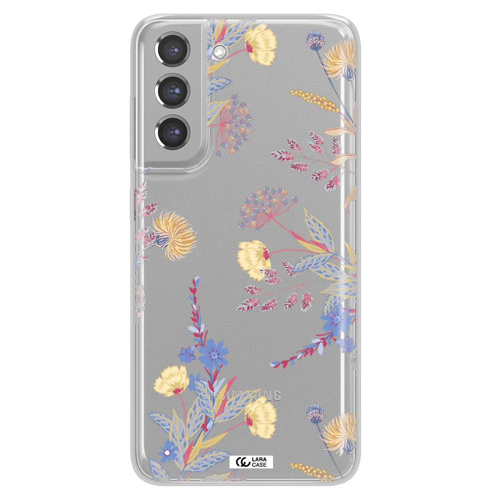 Pastel Fall Flowers Samsung A21 Fe Clear TPU Case