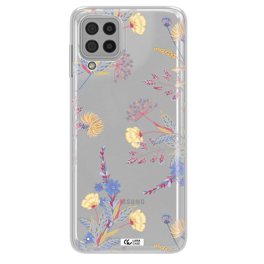 Pastel Fall Flowers Samsung A22 4g Clear TPU Case