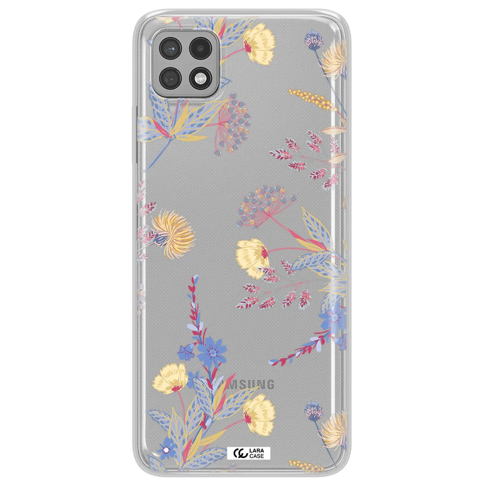 Pastel Fall Flowers Samsung A22 5g Clear TPU Case