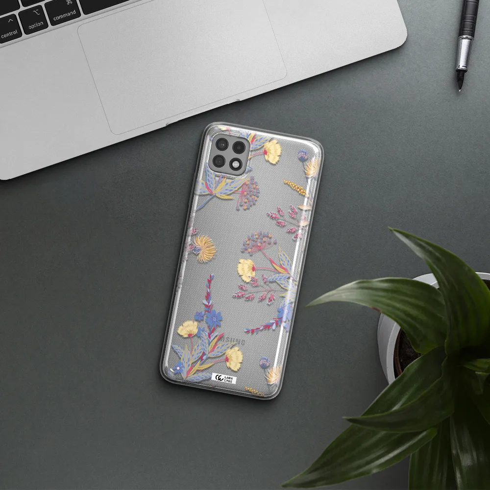Pastel Fall Flowers Samsung A22 5g Clear TPU Case