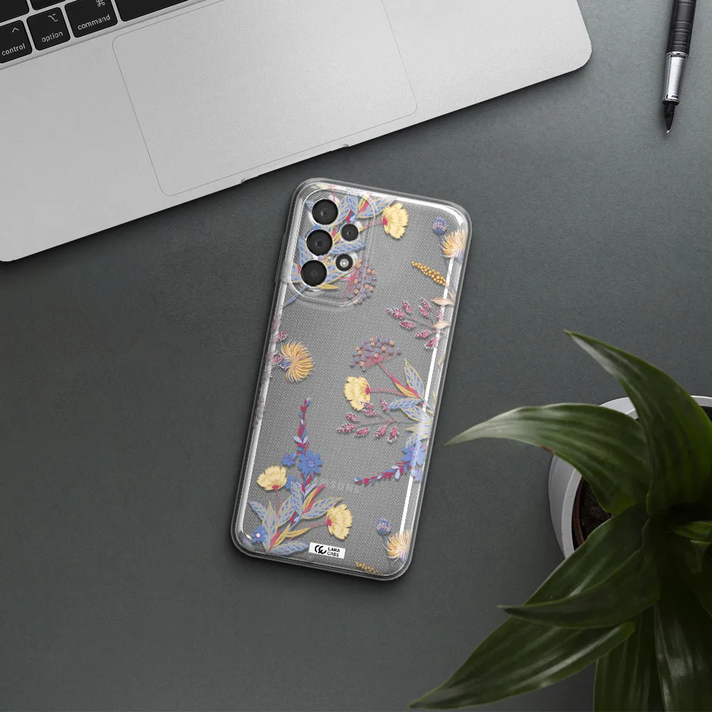 Pastel Fall Flowers Samsung A23 5G Clear Tpu Case