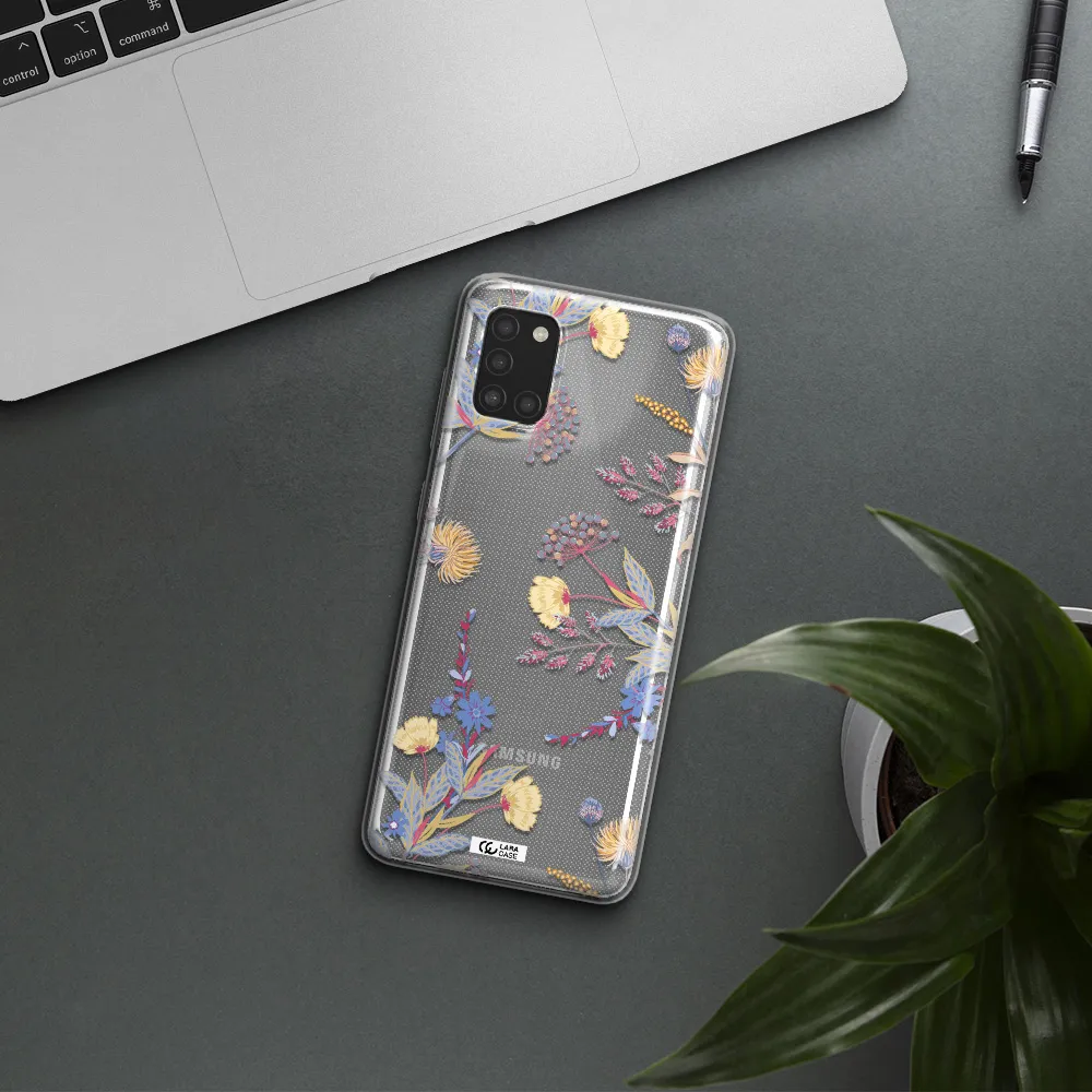 Pastel Fall Flowers Samsung A31 Clear TPU Case