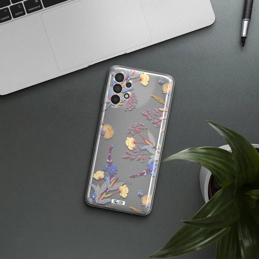 Pastel Fall Flowers Samsung A32 Clear TPU Case