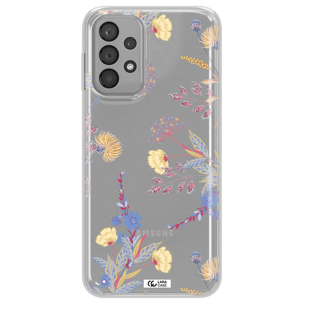 Pastel Fall Flowers Samsung A33 Clear TPU Case