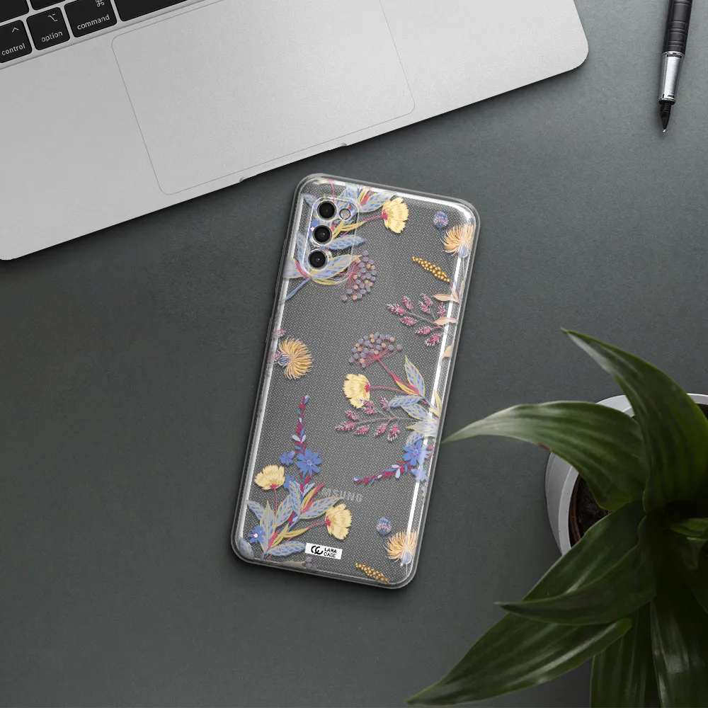Pastel Fall Flowers Samsung A41 Clear Tpu Case