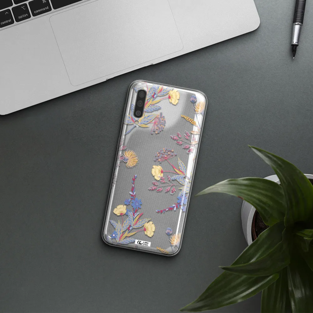 Pastel Fall Flowers Samsung A50 Clear TPU Case