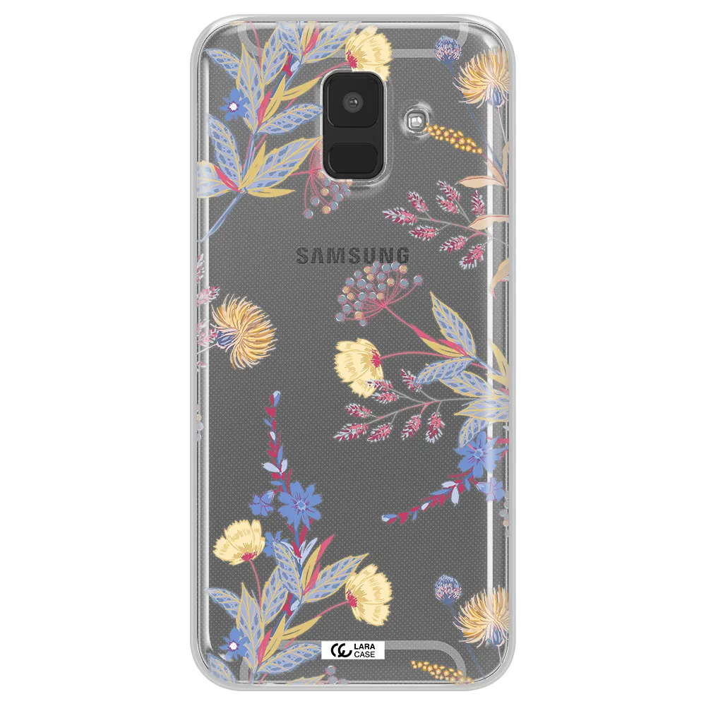 Pastel Fall Flowers Samsung A6 Clear TPU Case