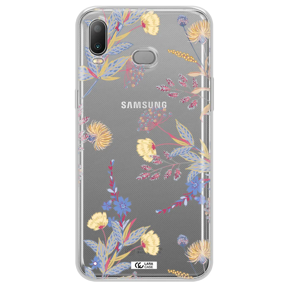 Pastel Fall Flowers Samsung A6S Clear TPU Case