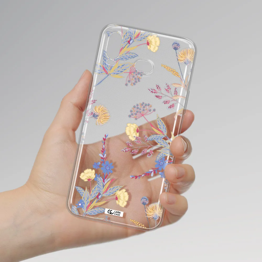 Pastel Fall Flowers Samsung A6S Clear TPU Case