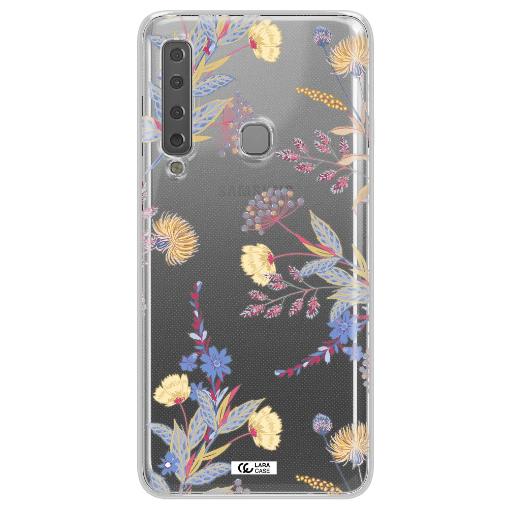 Pastel Fall Flowers Samsung A9 2018 Clear TPU Case